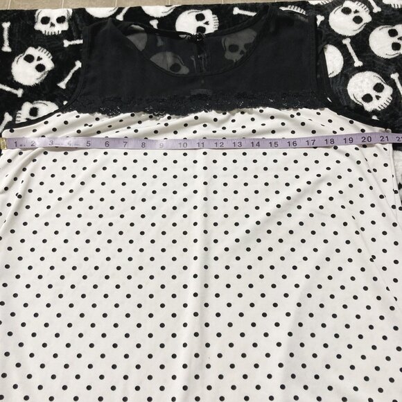 CLIENTELE Plus-size black and white polka dot sleeveless shirt ~ XL XXL tank top - Picture 8 of 13